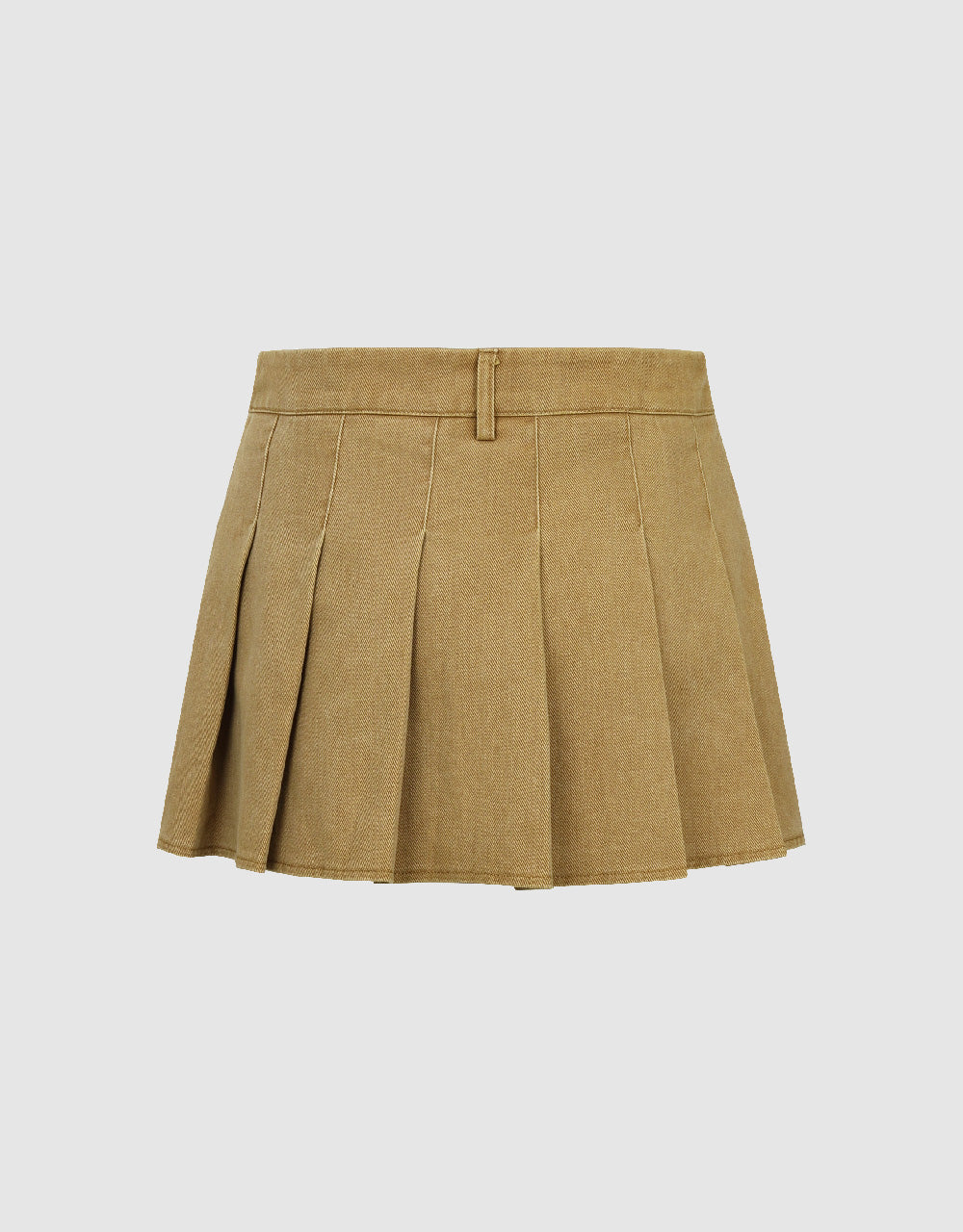 Pleated Mini A-Line Skirt