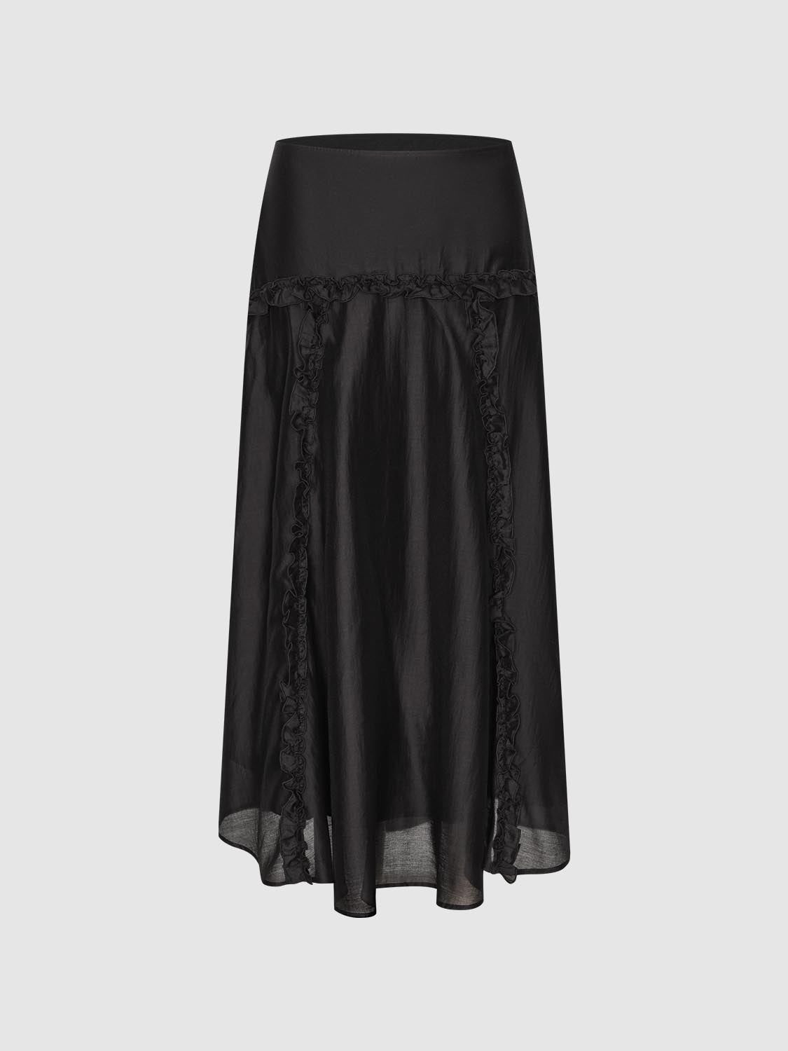 Slip Ruffle Maxi Skirts