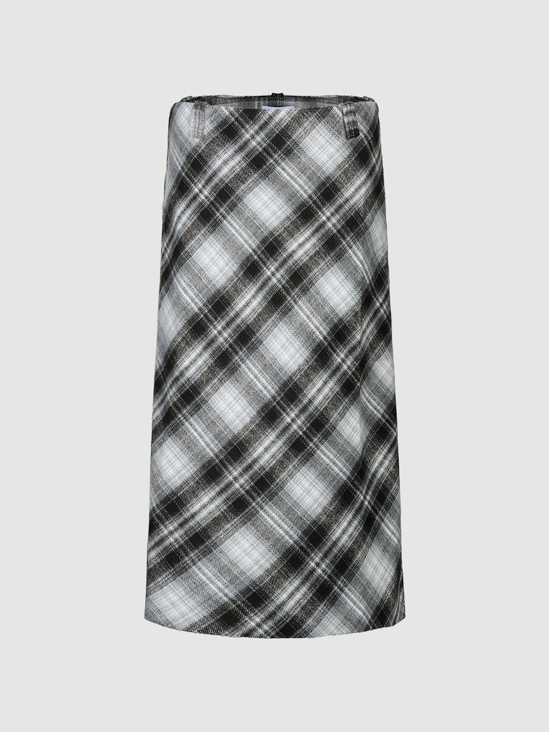 Check A-Line Midi Skirts