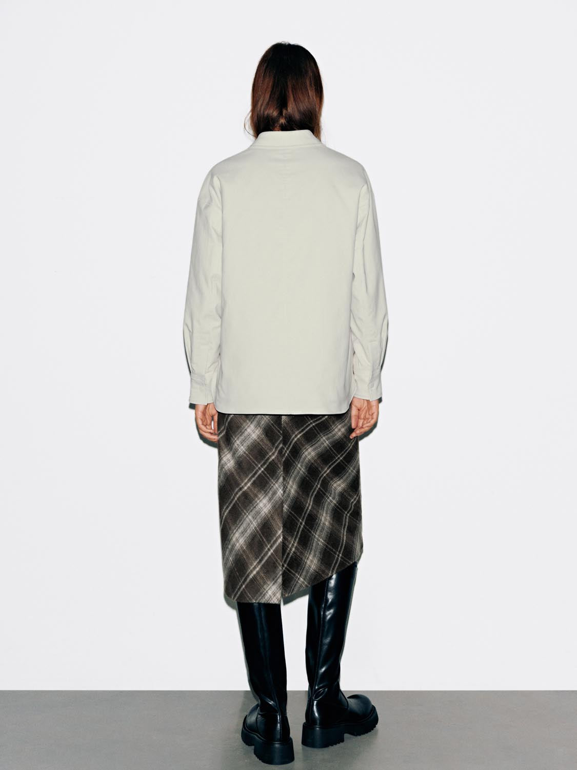 Check A-Line Midi Skirts