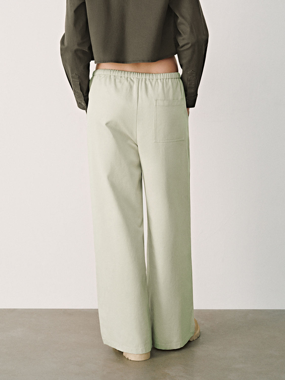 Drawstring Wide-Leg Pants
