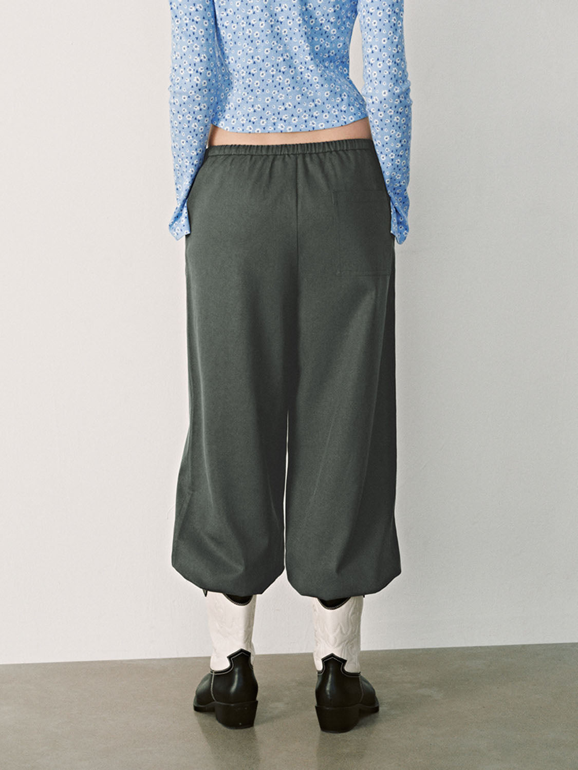 Drawstring Wide-Leg Pants