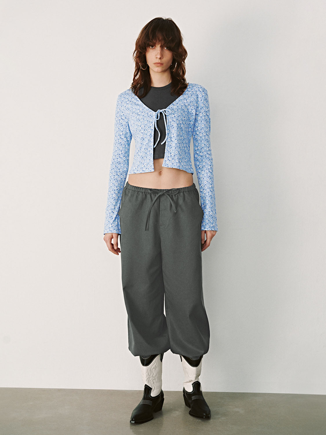 Drawstring Wide-Leg Pants