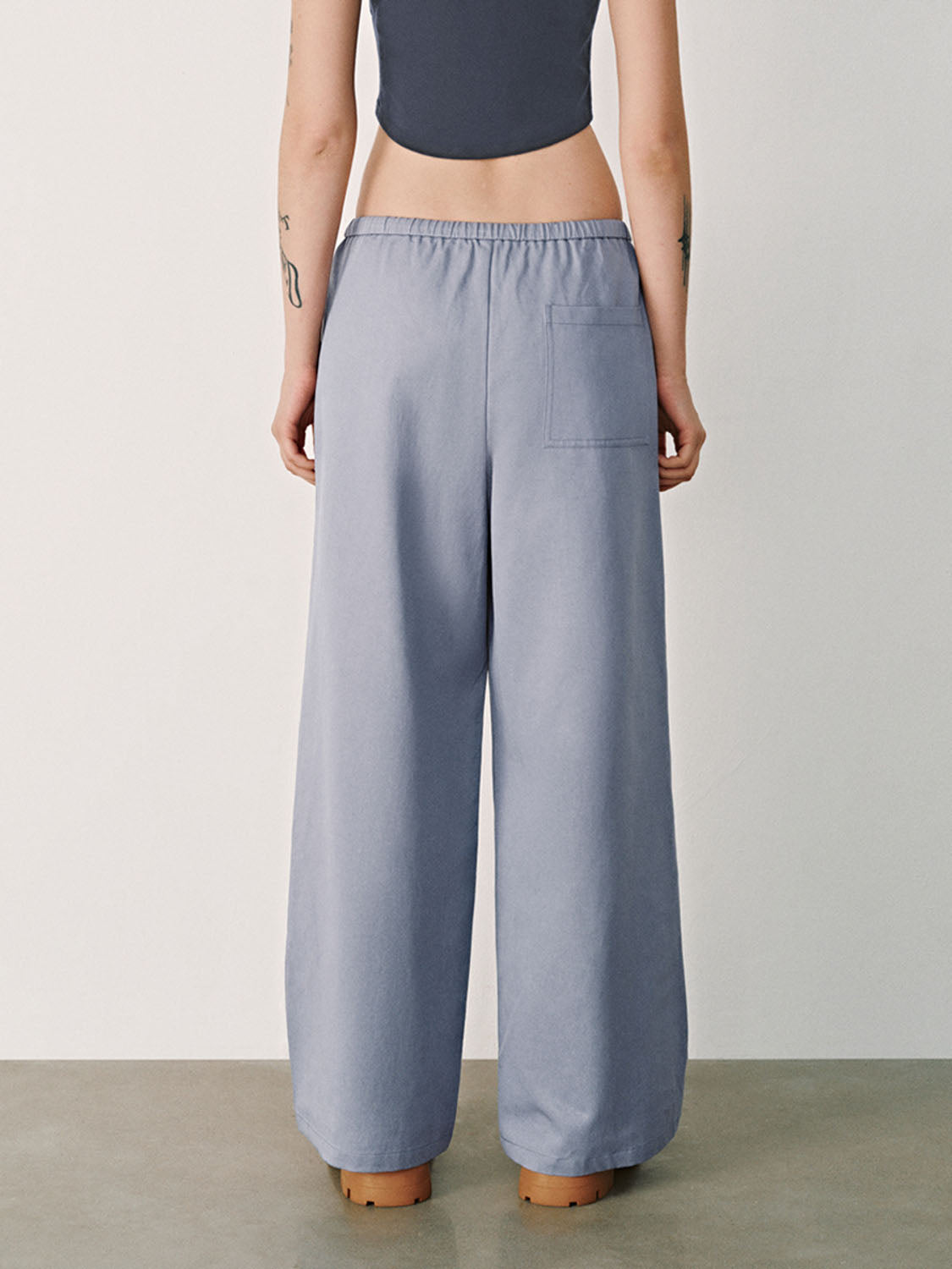 Drawstring Wide-Leg Pants