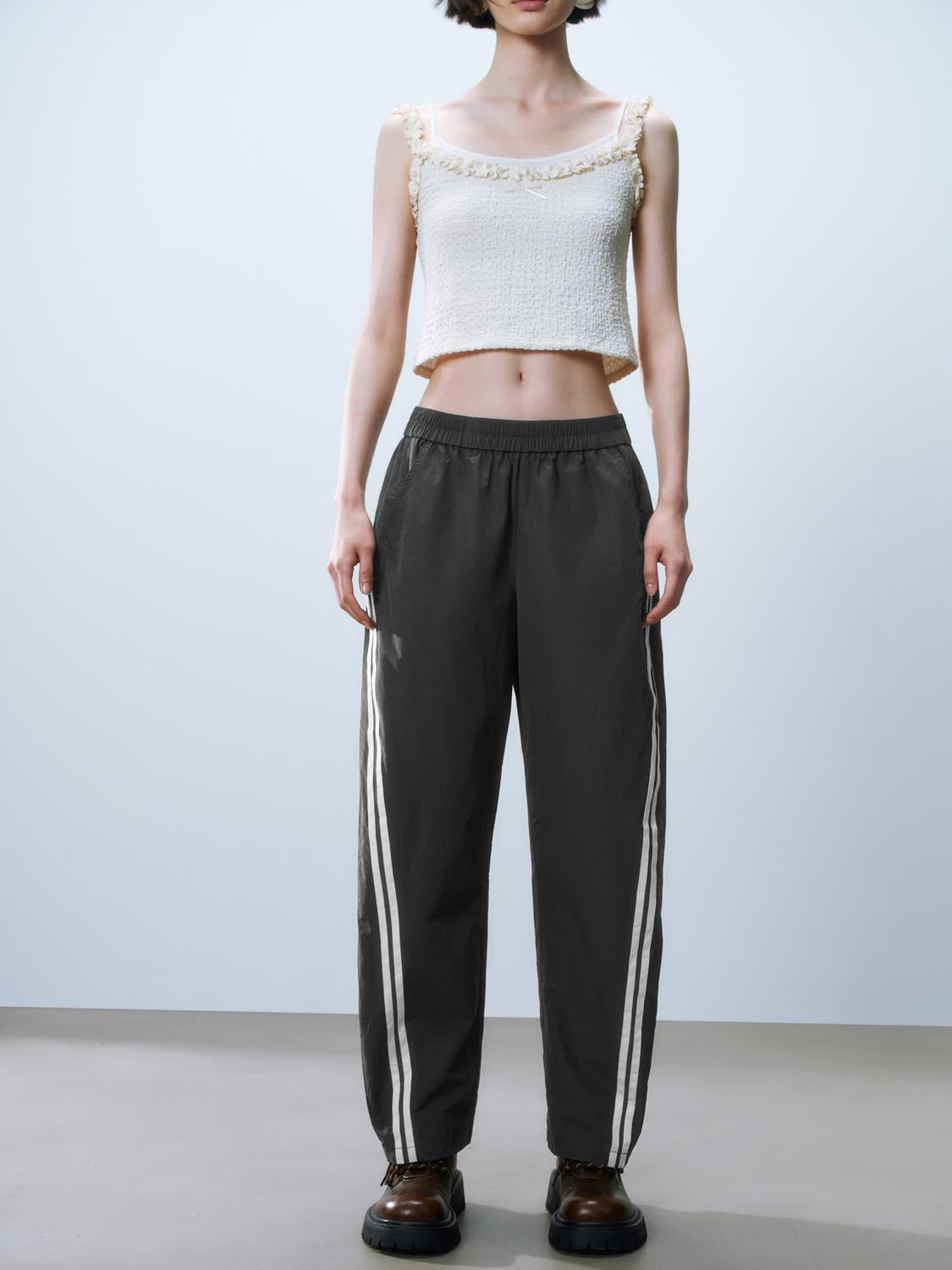 Contrast Trim Trousers