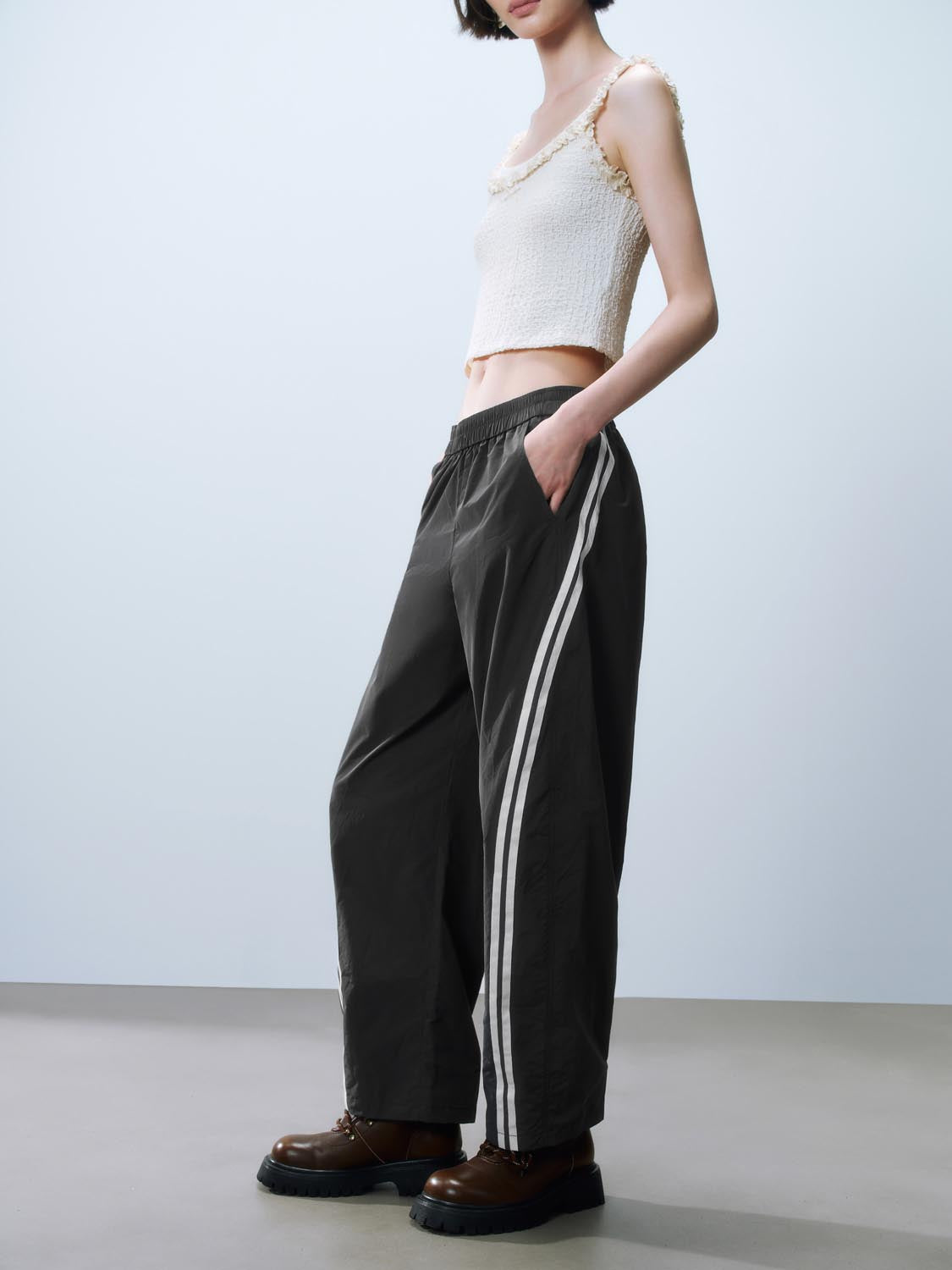 Contrast Trim Trousers