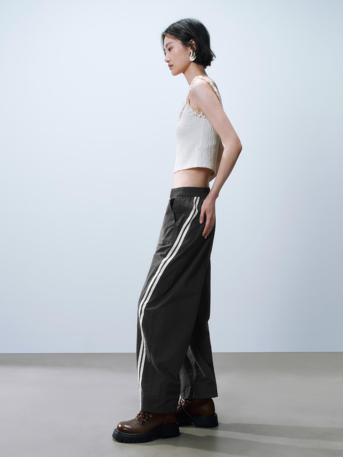 Contrast Trim Trousers