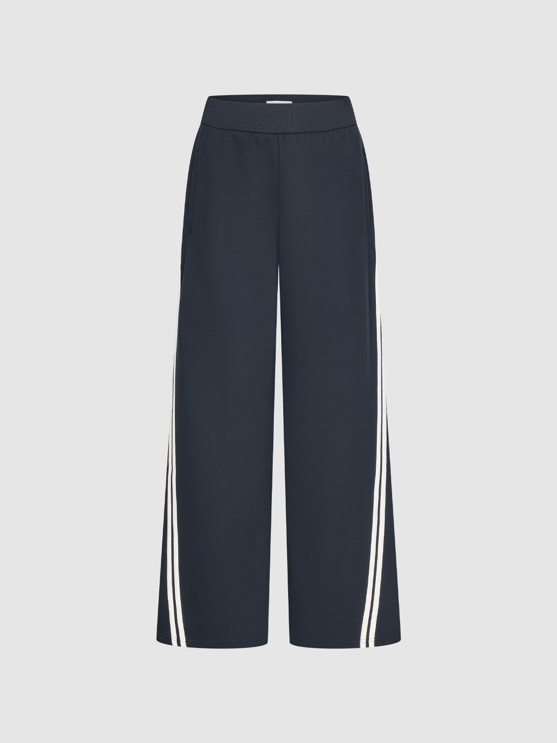Side Strip Wide Leg Pants