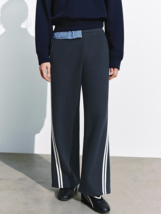 Side Strip Wide Leg Pants