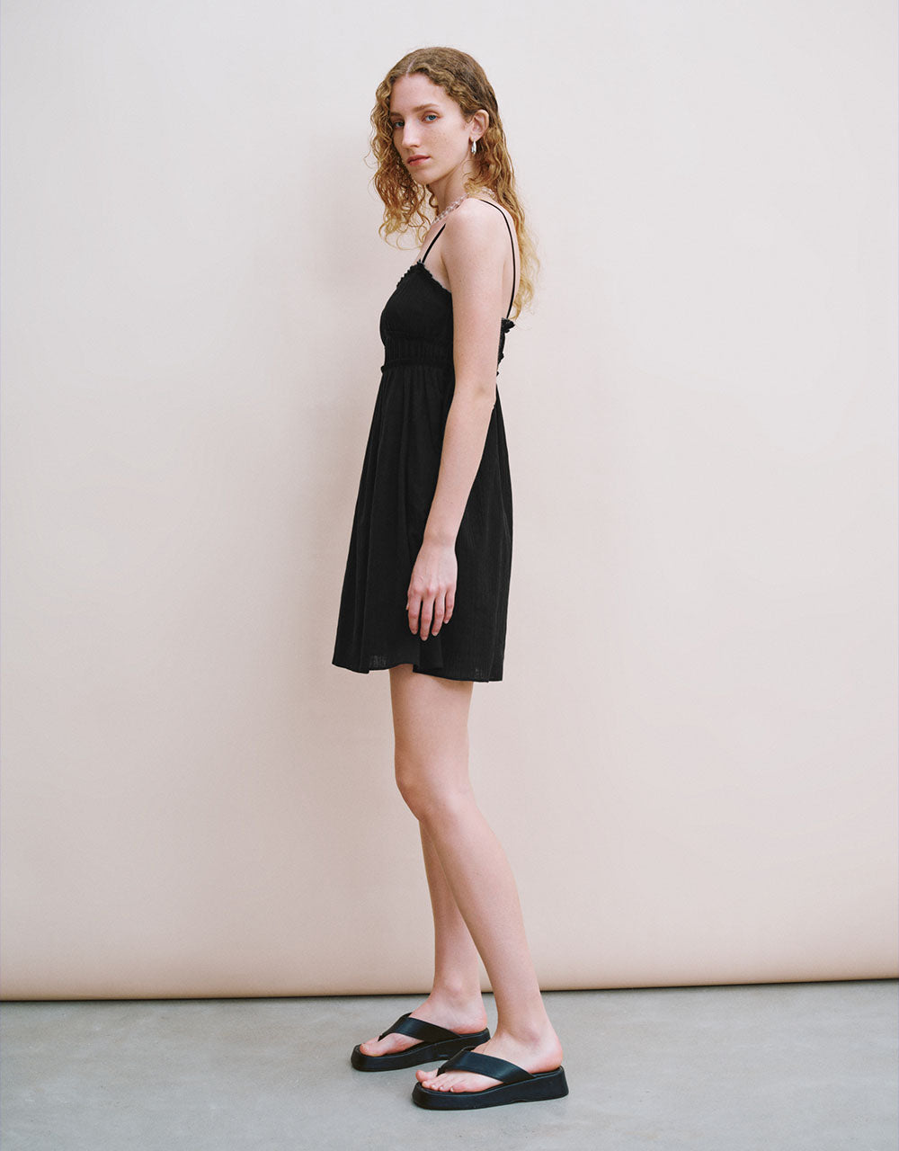 Textured A-Line Cami Dress