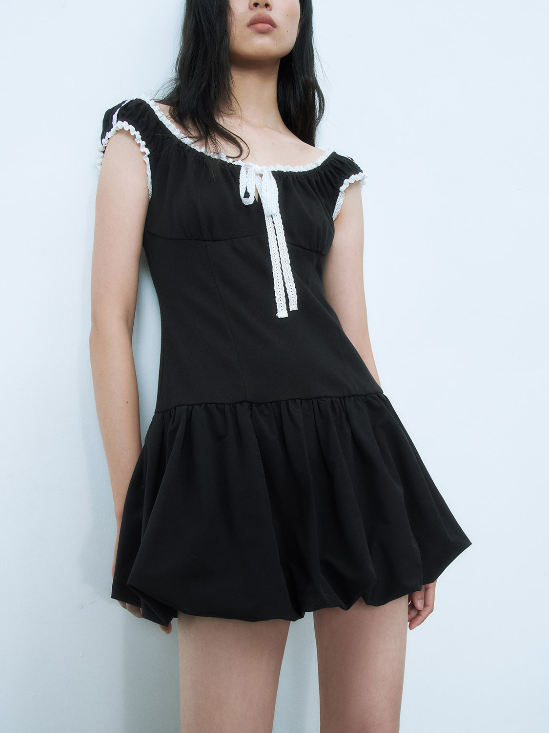 Pleated Mini A-Line Dresses