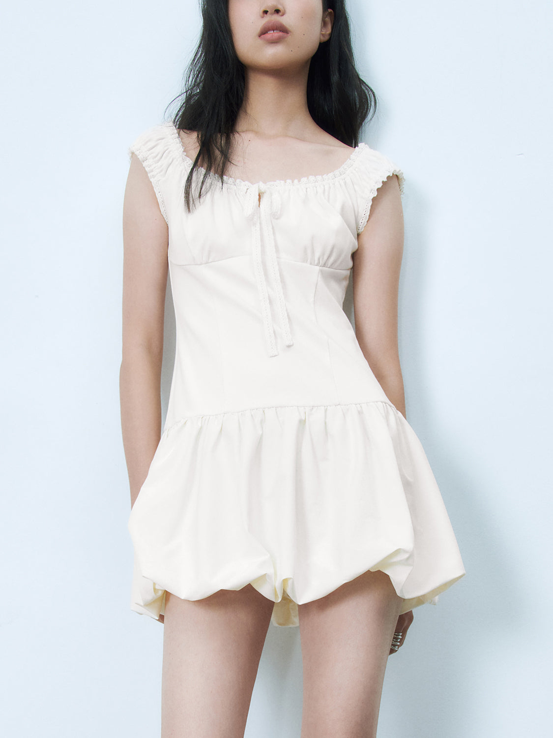 Pleated Mini A-Line Dresses