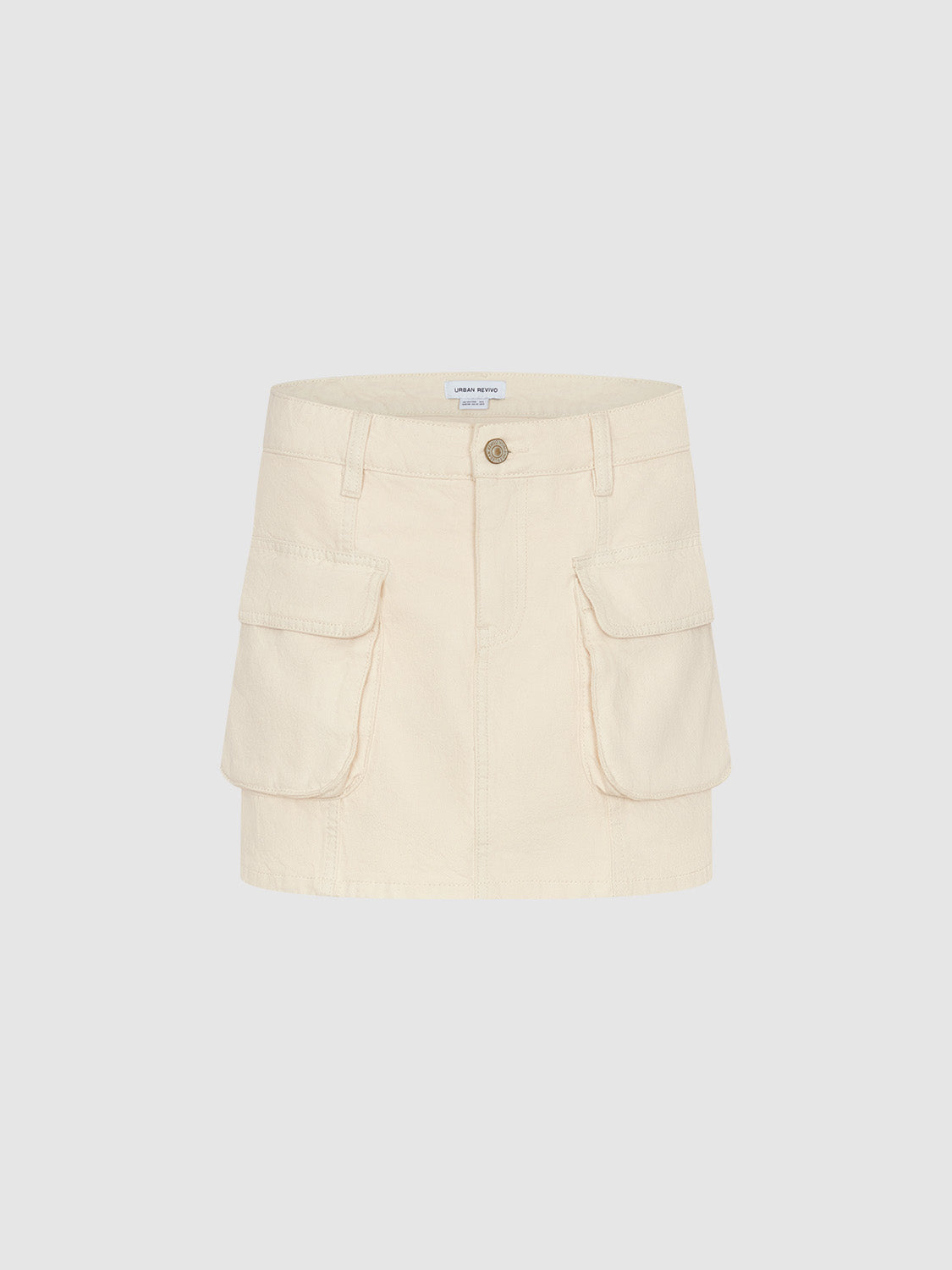Multi Pocket Mini Denim Skirt