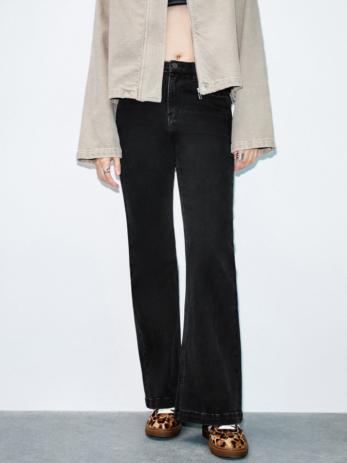 Skinny Denim Flared Jeans