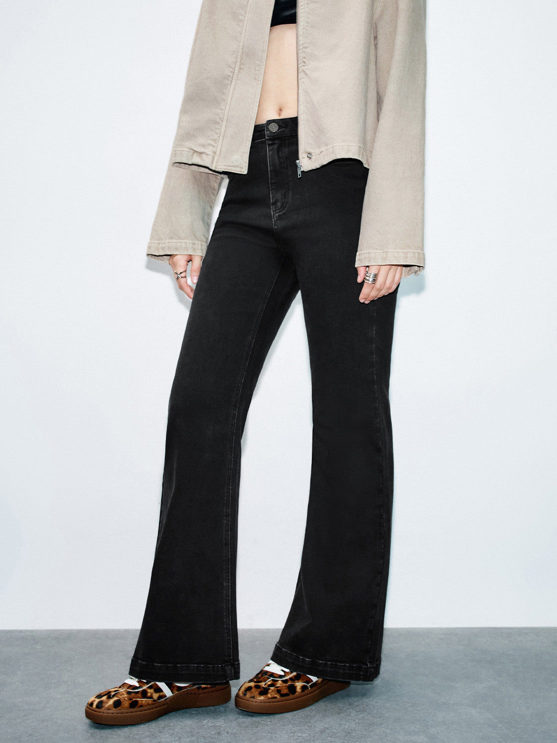 Skinny Denim Flared Jeans