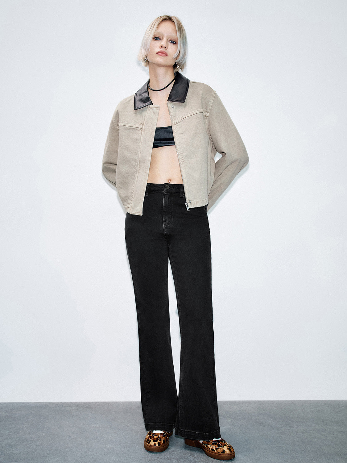 Skinny Denim Flared Jeans