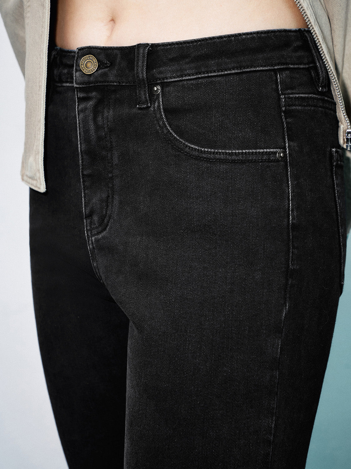 Skinny Denim Flared Jeans
