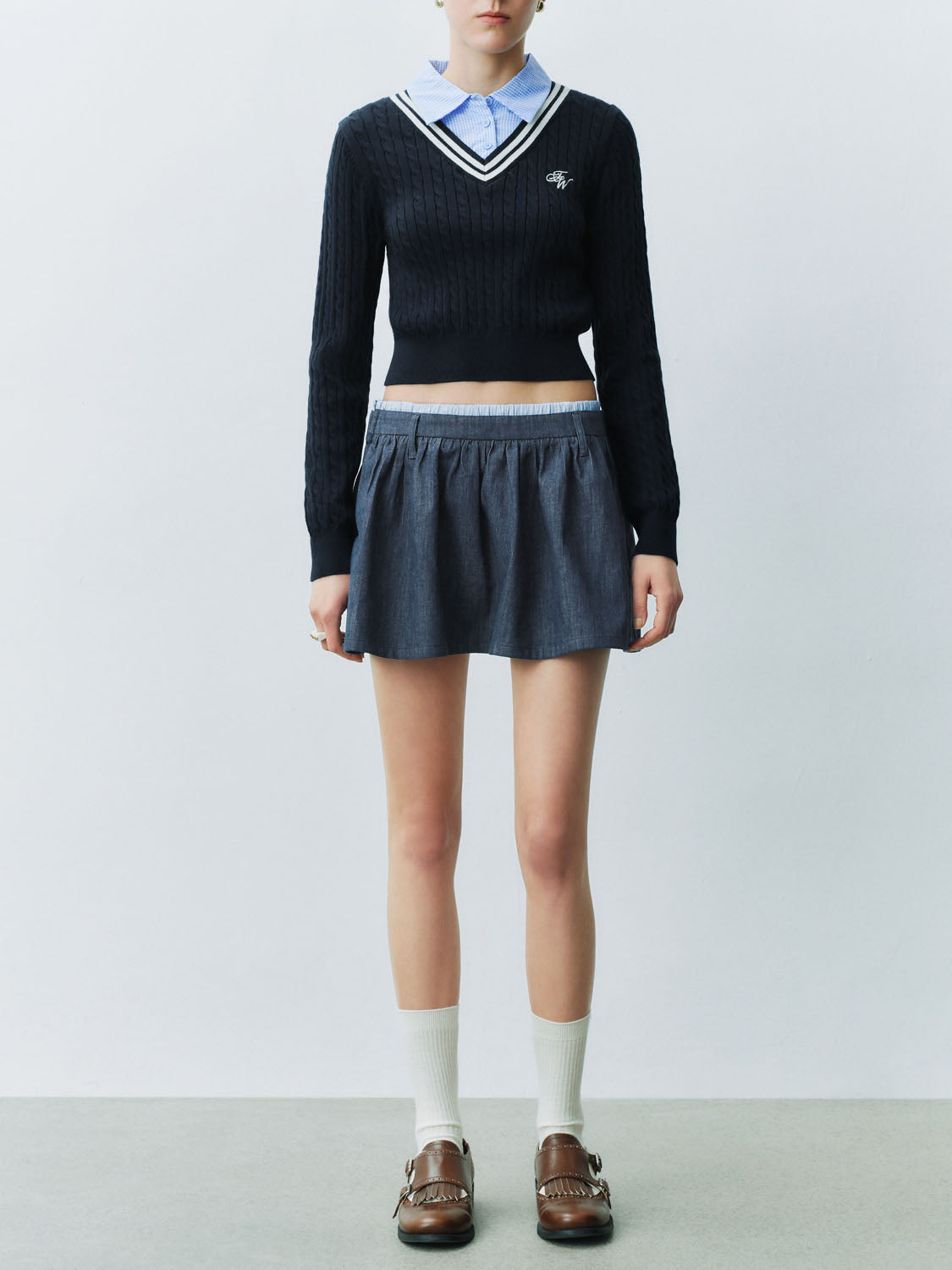 Elastic Denim Skirts