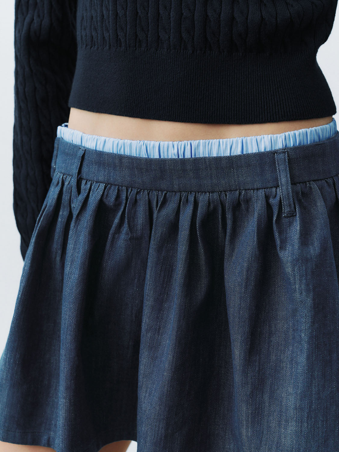 Elastic Denim Skirts