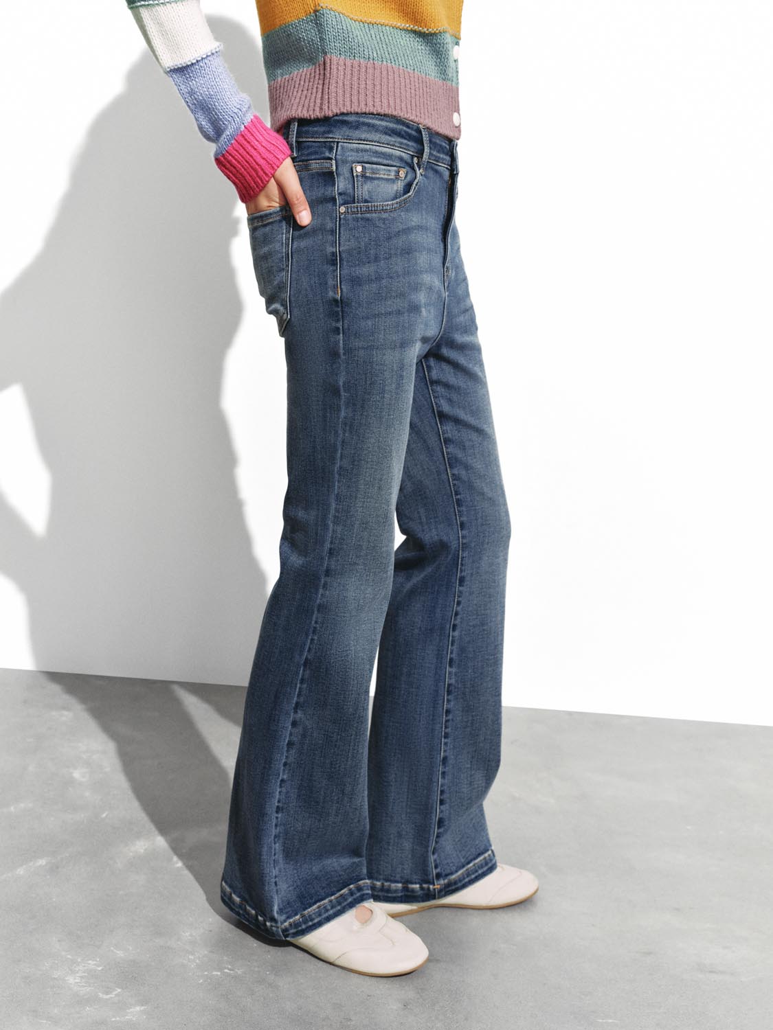 Gradient Flare Leg Jeans