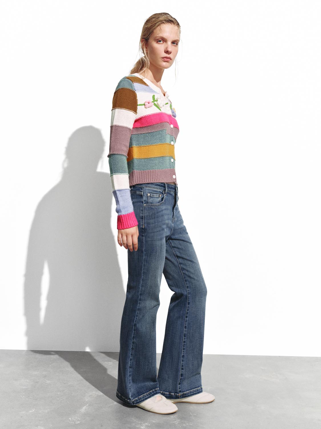 Gradient Flare Leg Jeans