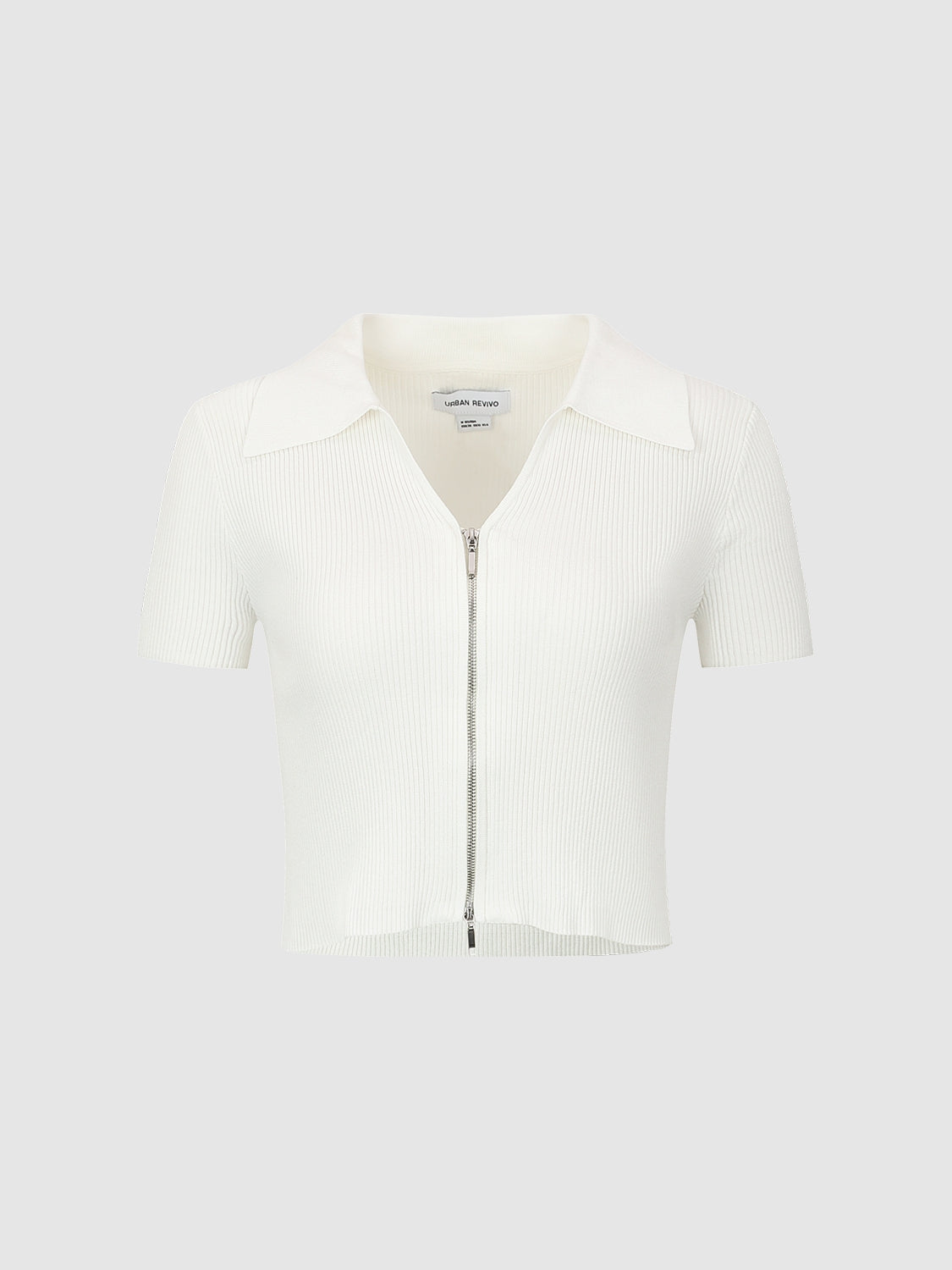 Zip Front Knitted Cardigan