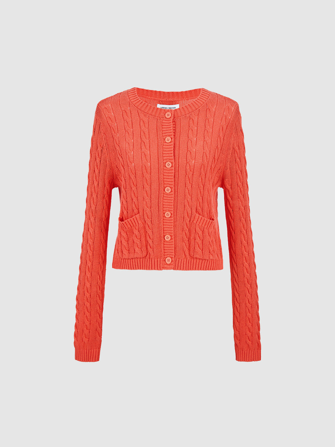 Striped Crew Neck Knitted Cardigan