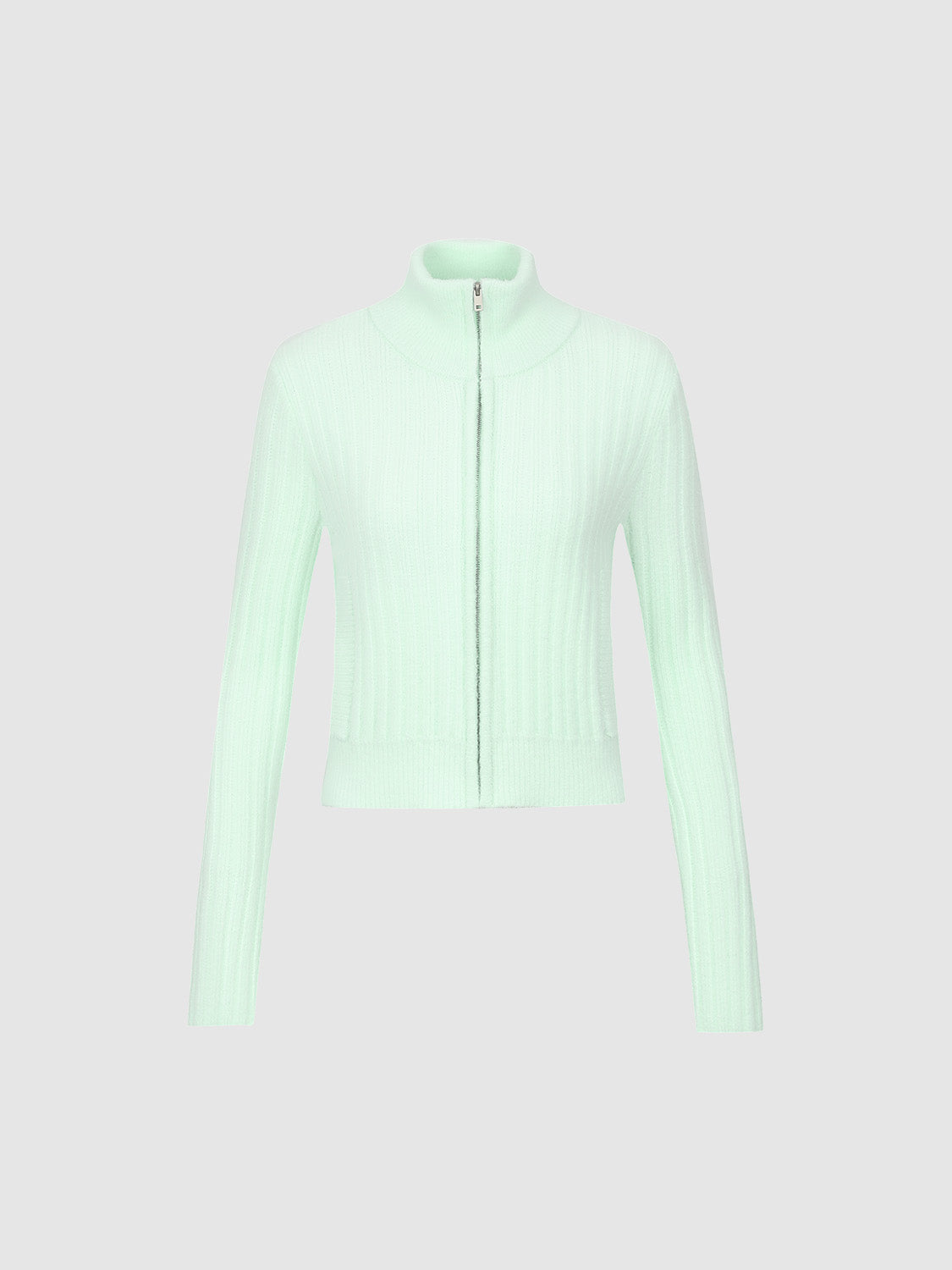 Cropped Rib Knitted Cardigans