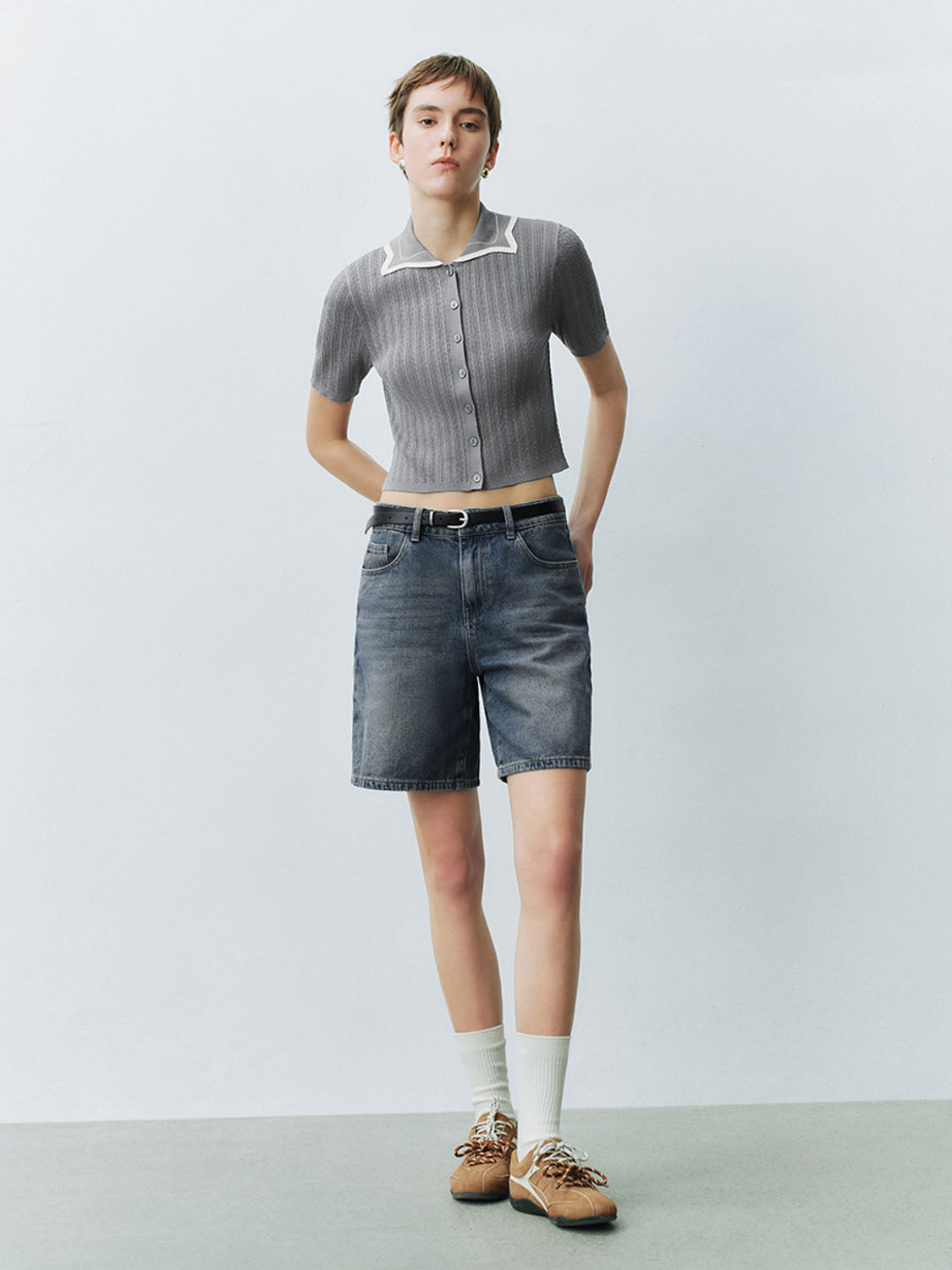 Knitted Short Sleeve T-Shirts