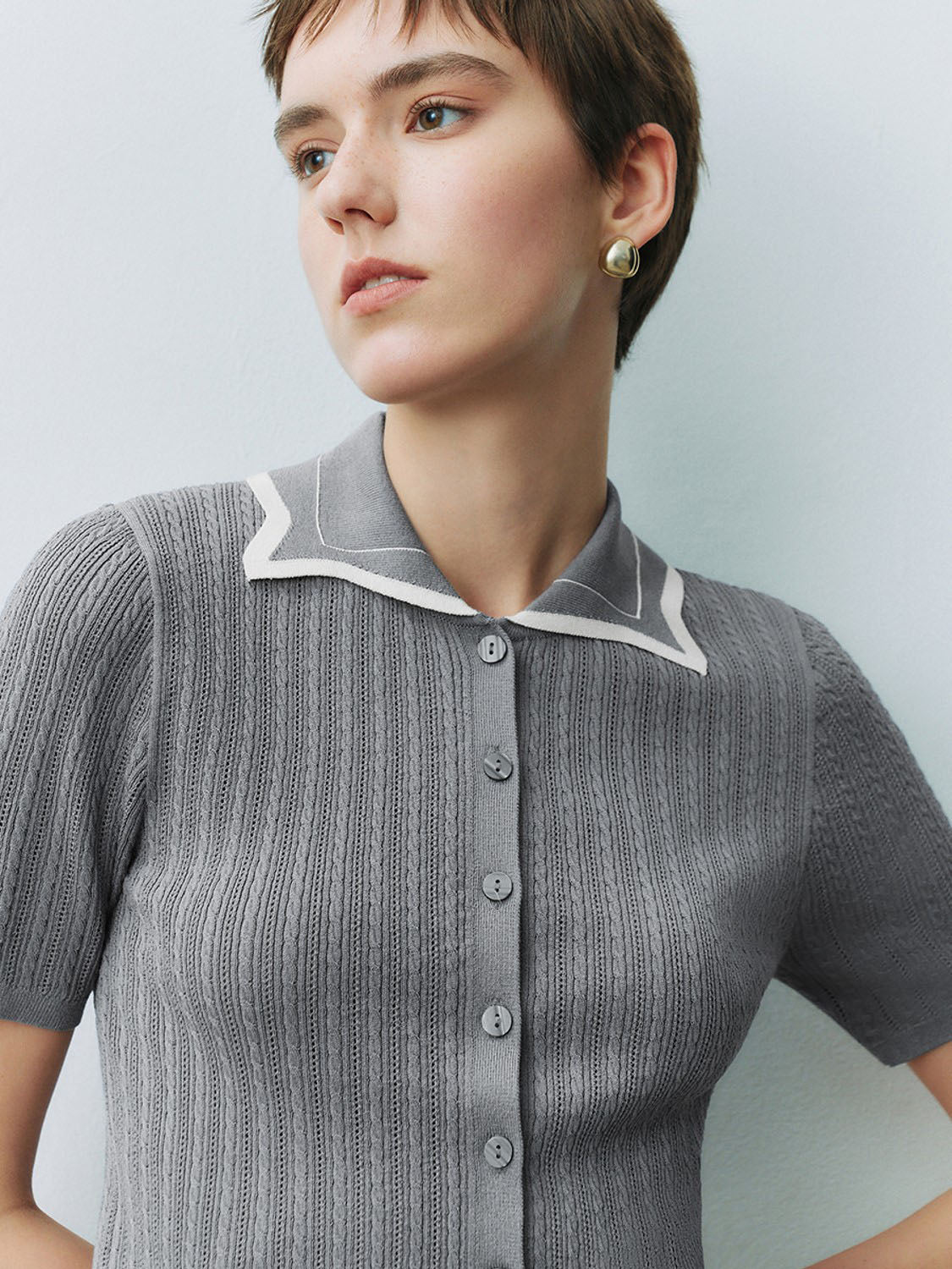Knitted Short Sleeve T-Shirts