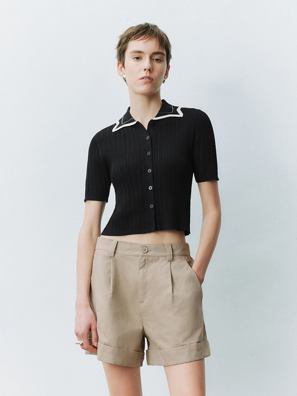 Knitted Short Sleeve T-Shirts