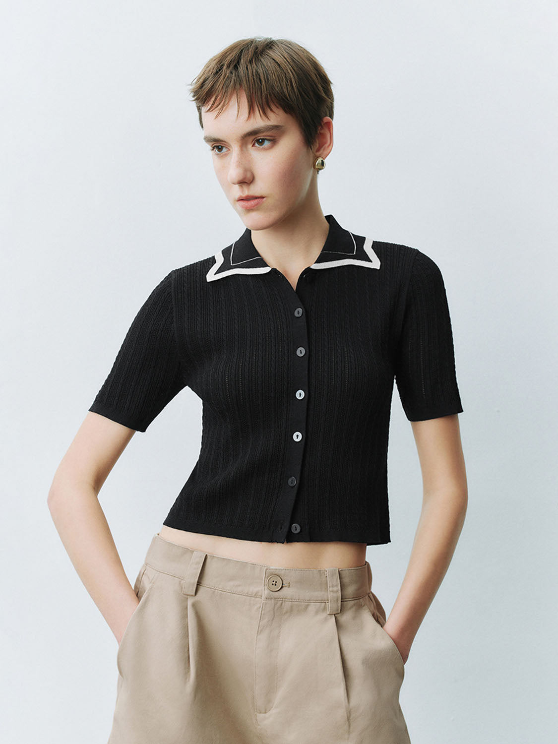 Knitted Short Sleeve T-Shirts