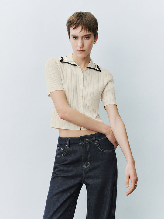 Knitted Short Sleeve T-Shirts