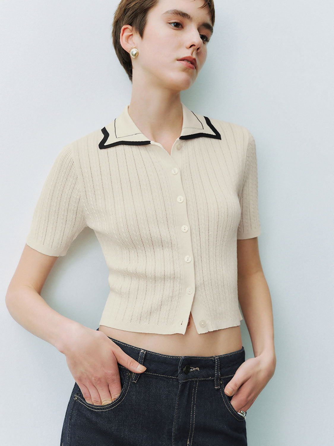 Knitted Short Sleeve T-Shirts