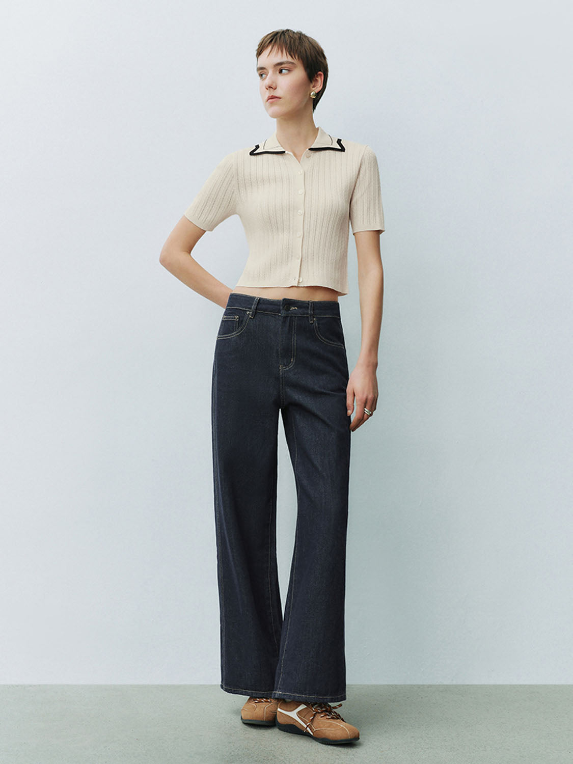 Knitted Short Sleeve T-Shirts