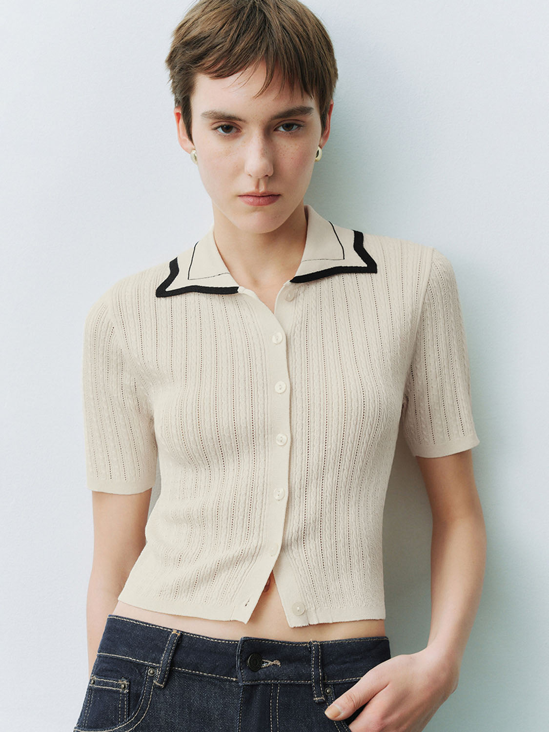 Knitted Short Sleeve T-Shirts
