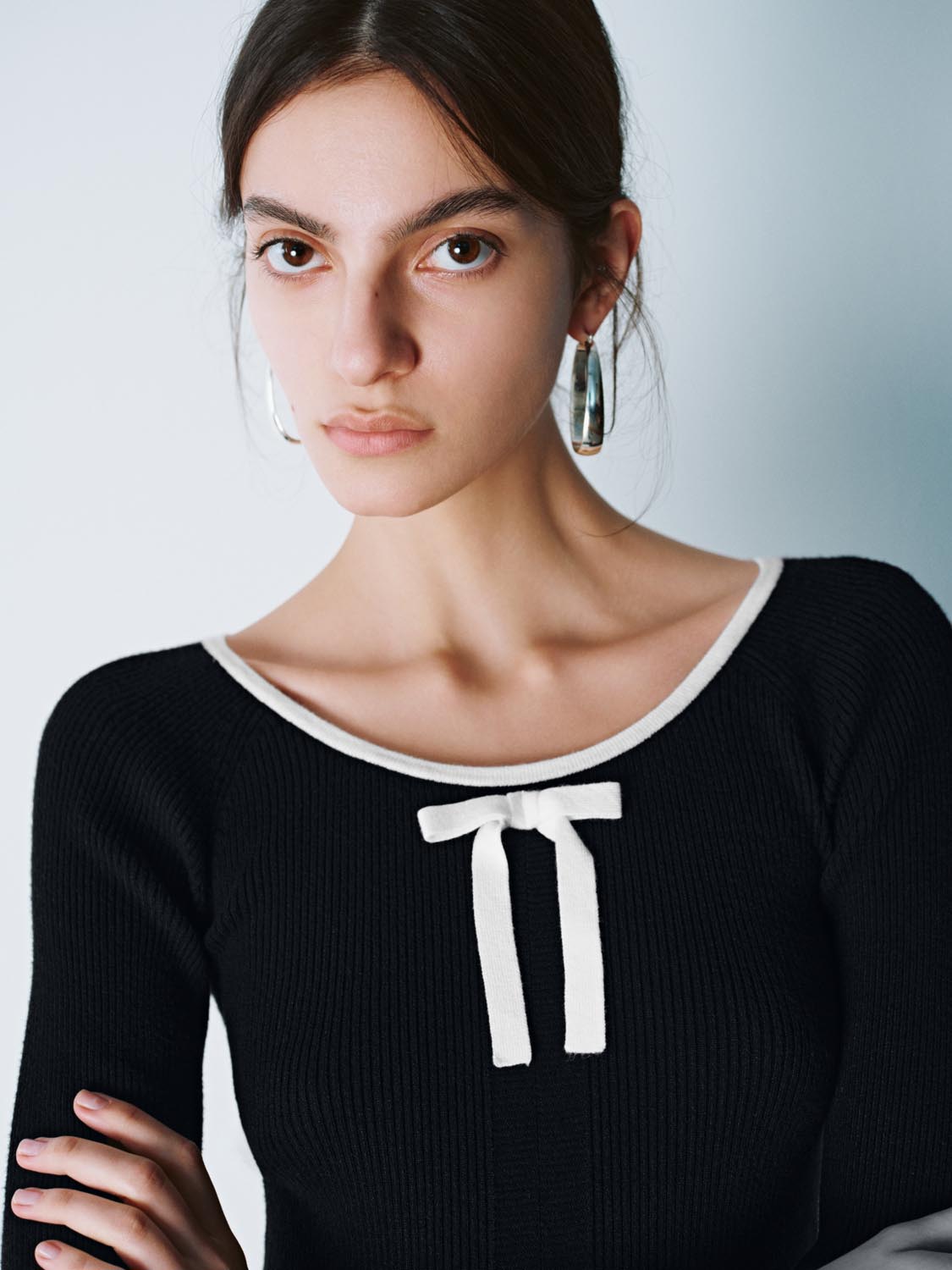Ruffle Hem Knitted T-Shirts