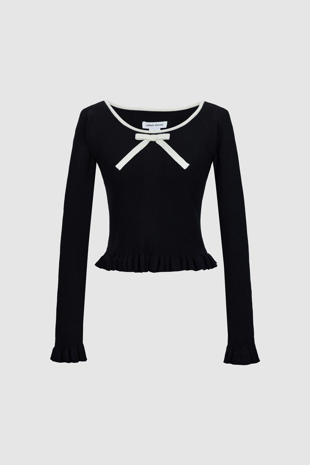 Ruffle Hem Knitted T-Shirts