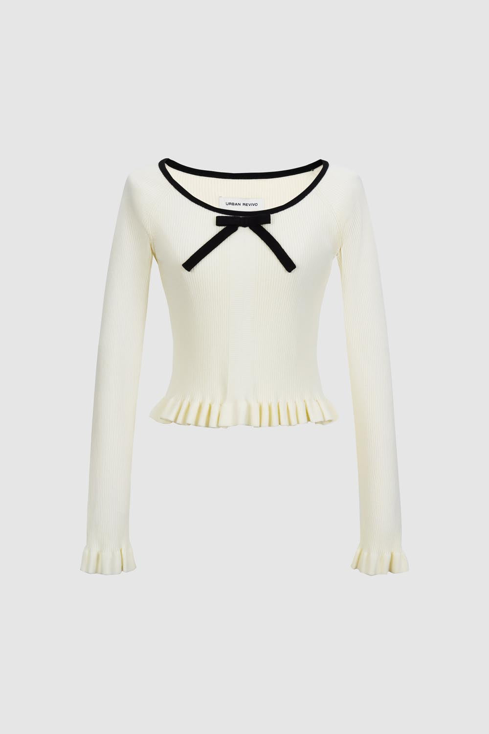 Ruffle Hem Knitted T-Shirts