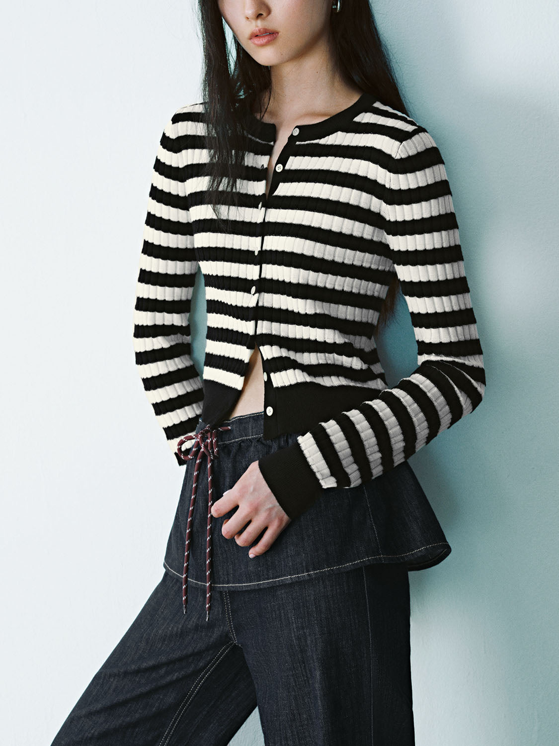 Striped Knitted Cardigans