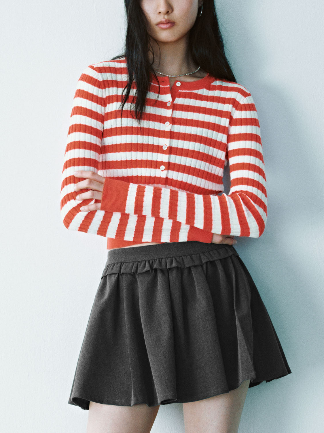 Striped Knitted Cardigans