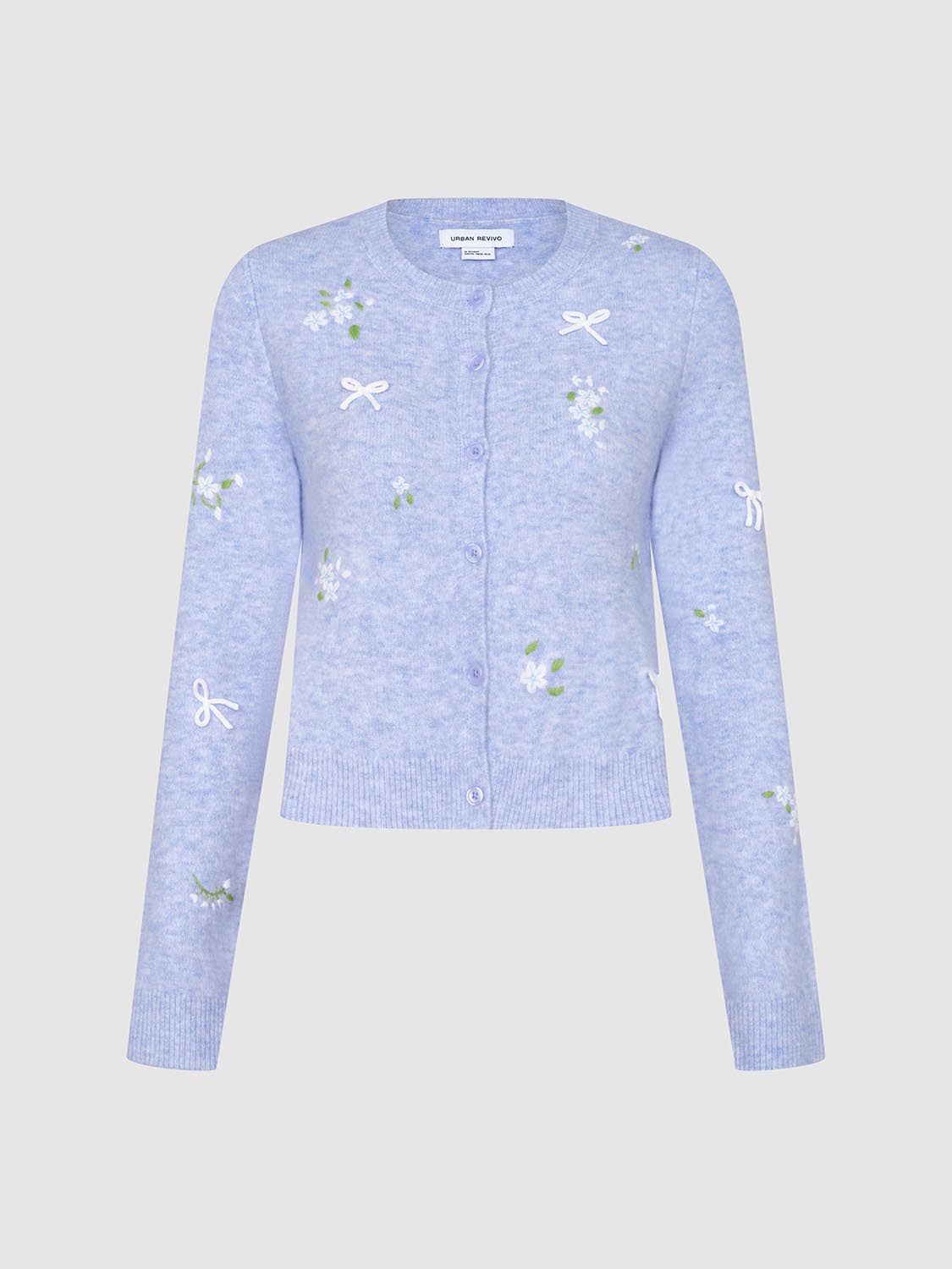 Flower Decor Knitted Cardigans