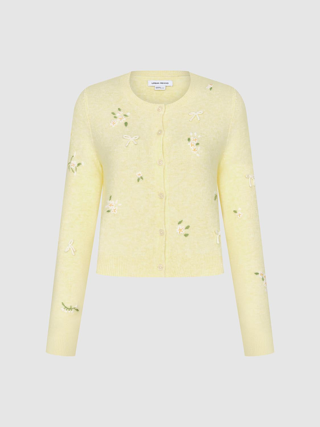 Flower Decor Knitted Cardigans