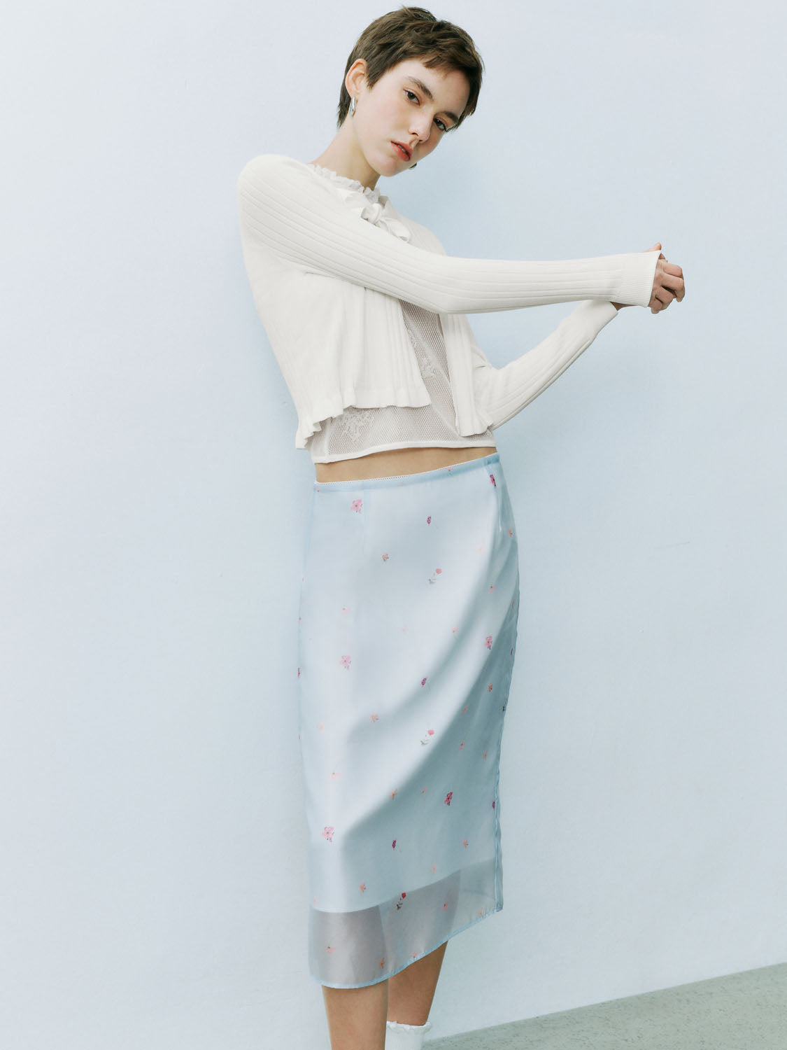 Lace Up Front Knitted Cardigans