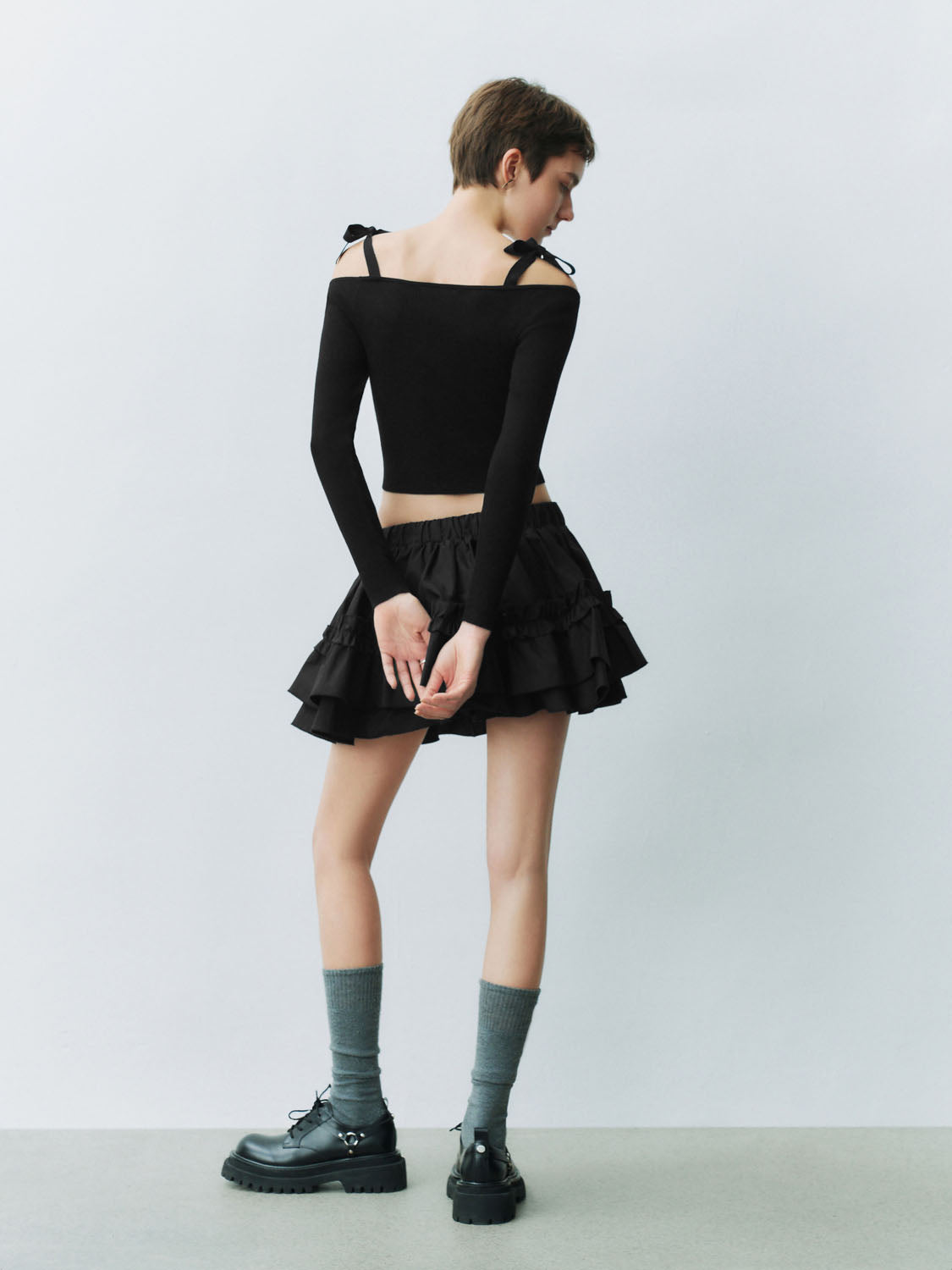 One Shoulder Knitted T-Shirts