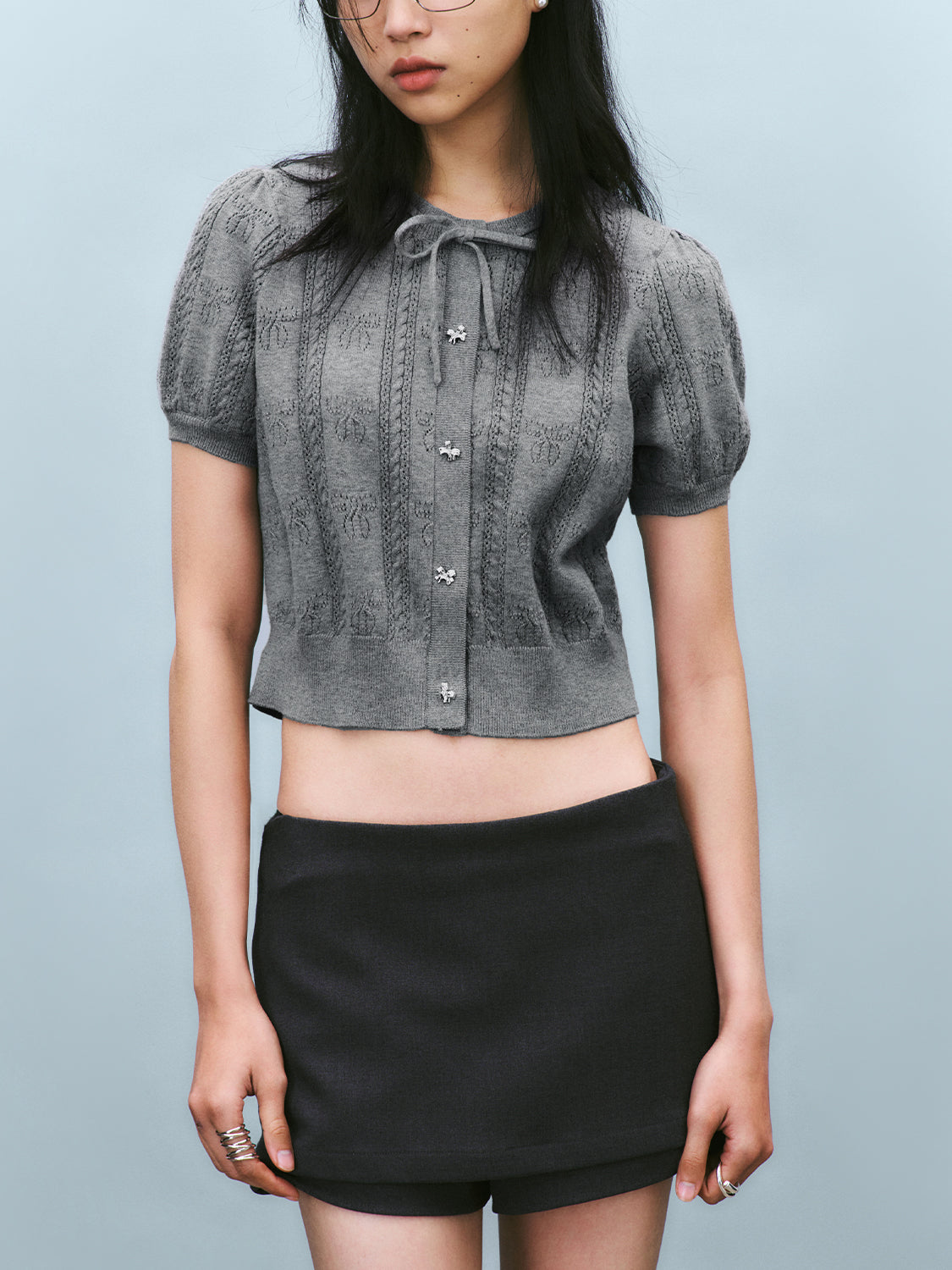 Knitted Short Sleeve Cardigans