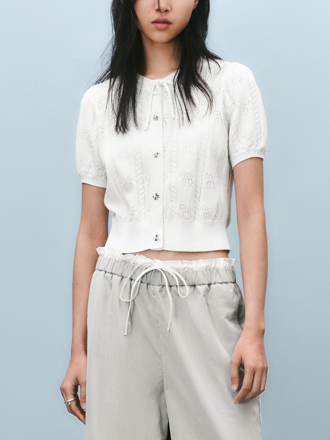 Knitted Short Sleeve Cardigans