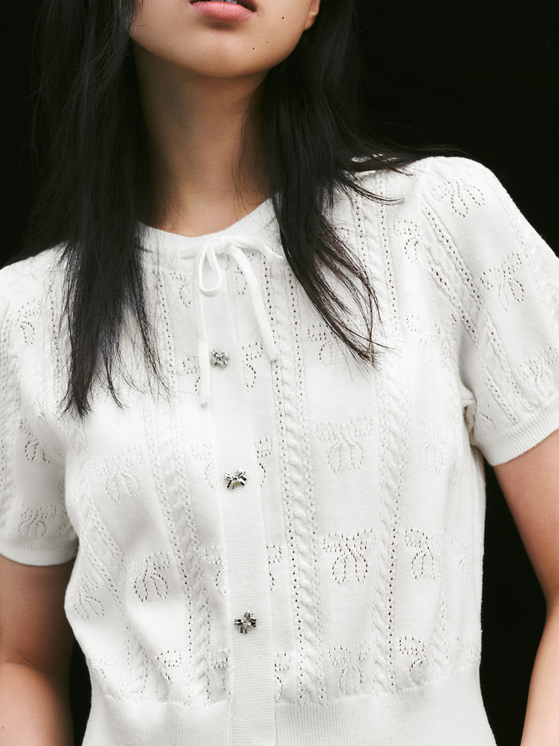 Knitted Short Sleeve Cardigans