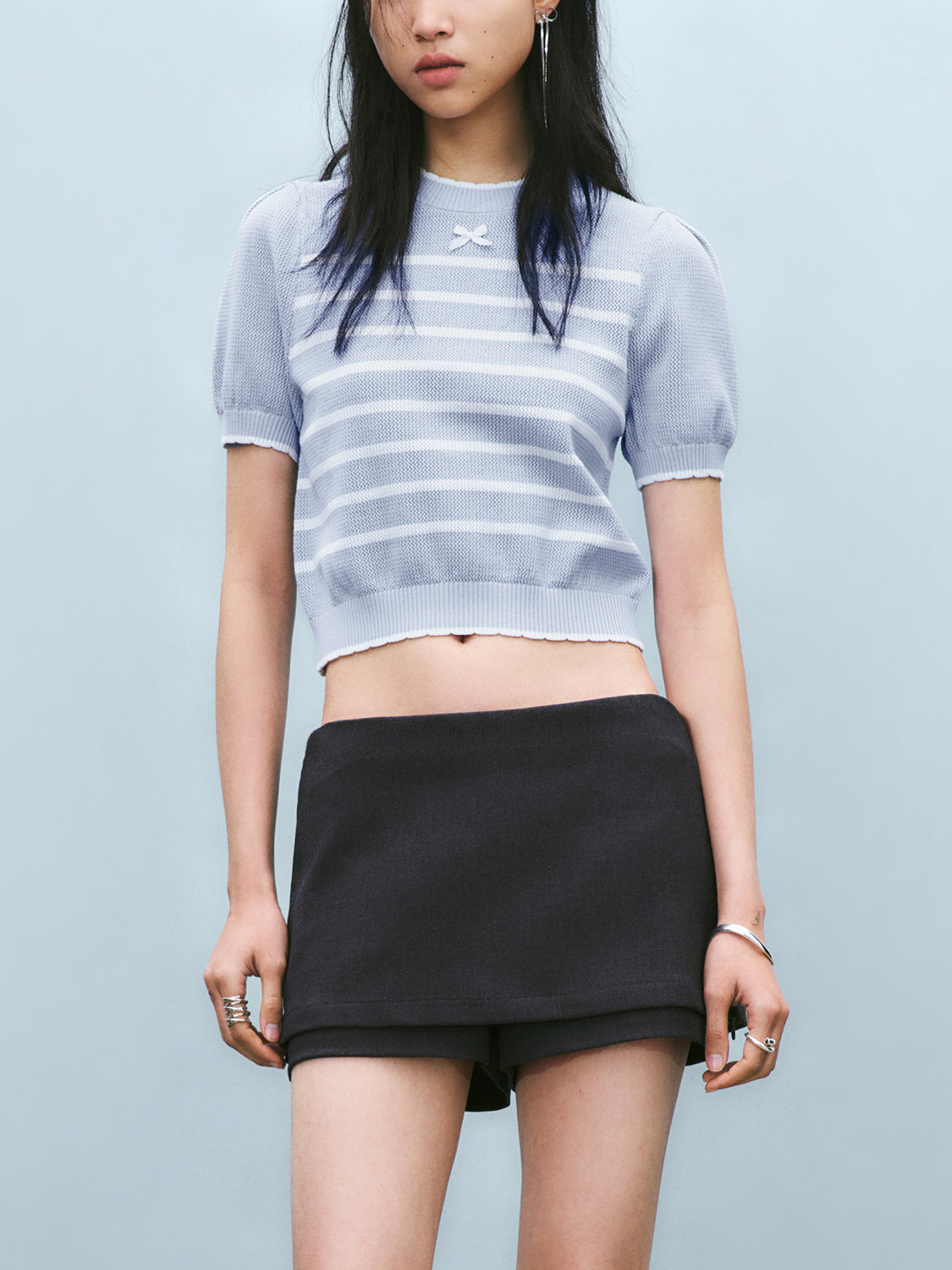 Knitted Striped T-Shirts