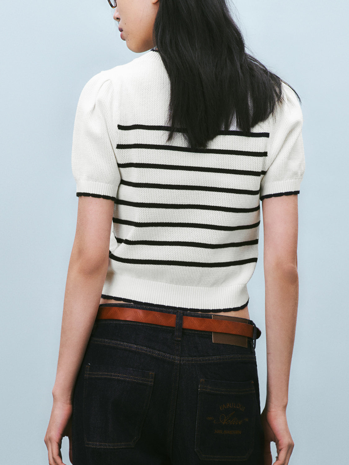 Knitted Striped T-Shirts